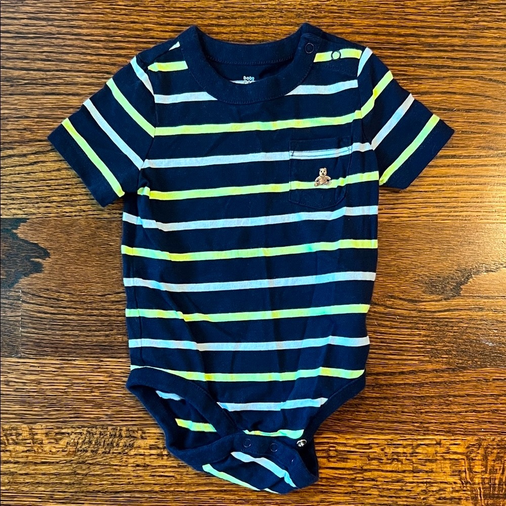 GAP Navy and Yellow Striped Bodysuit